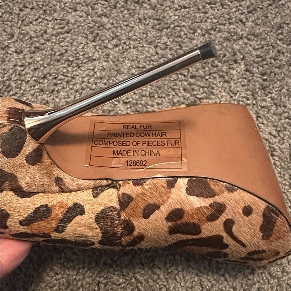 Steve Madden Leopard-Print Pointed Toe Pumps - Brown/Tan